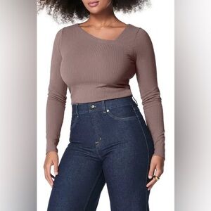 Spanx Asymmetric Neck Rib T-Shirt NWT , sz : 2X